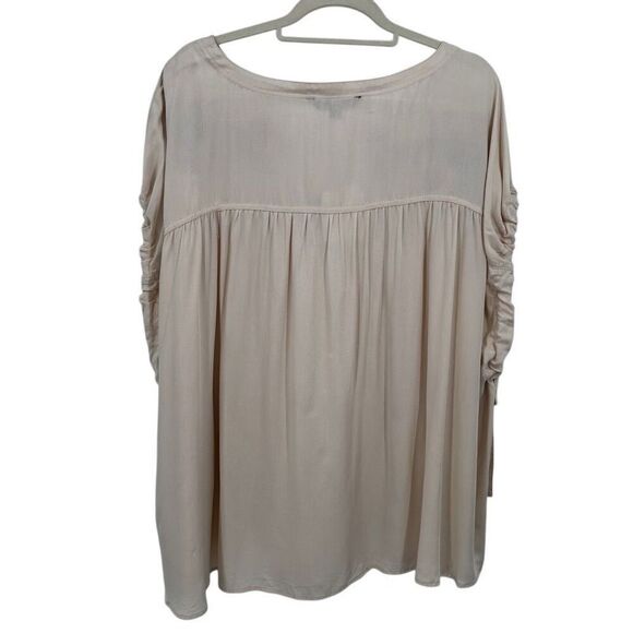 Davi & Dani Embroidered Floral Boho Oversized Sleeveless Top Cream Size 2XL NWT - Picture 8 of 11